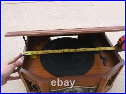 Vintage Emerson Wood Stereo/record Player/cassette Player