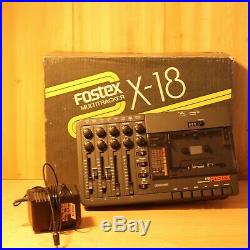 Vintage FOSTEX X-18 4-Track Multitracker Cassette Tape Recorder Tested With Box