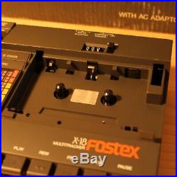 Vintage FOSTEX X-18 4-Track Multitracker Cassette Tape Recorder Tested With Box