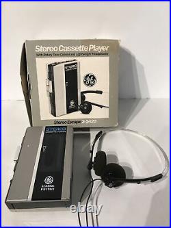 Vintage GE 3-5420 Stereo Cassette Player Walkman with Headphones