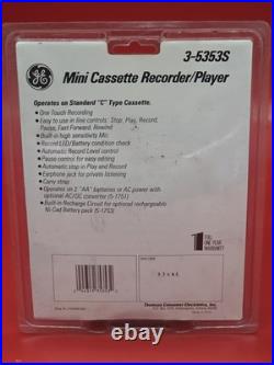 Vintage GE Mini Cassette Recorder Player 3-5353S Vintage Old Stock New Sealed