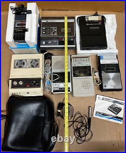 Vintage GE, Panasonic, Emerson, Portable Cassette Player Recorder Lot of 8