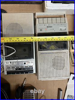 Vintage GE, Panasonic, Emerson, Portable Cassette Player Recorder Lot of 8