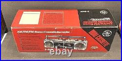 Vintage Ge Am/fm Stereo Radio Dual Cassette Recorder 3-5631a With Box Perfect