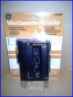 Vintage. General Electric (Black) Mini Cassette Recorder # 3-5350S. New Sealed