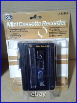 Vintage. General Electric (Black) Mini Cassette Recorder # 3-5350S. New Sealed