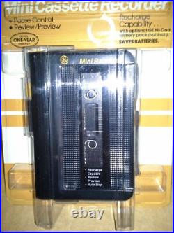 Vintage. General Electric (Black) Mini Cassette Recorder # 3-5350S. New Sealed