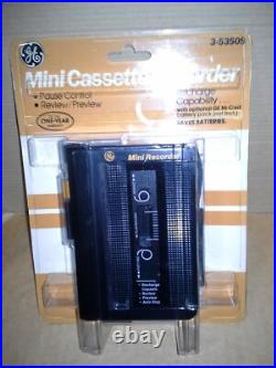 Vintage. General Electric (Black) Mini Cassette Recorder # 3-5350S. New Sealed