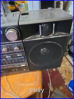 Vintage General Electric Boombox GE Model 3-B266B Cassette Radio Recorder Works