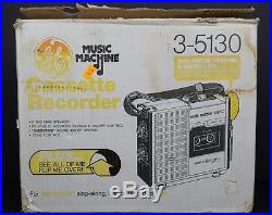 Vintage General Electric Music Machine Portable Cassette Recorder 3-5130A NOS