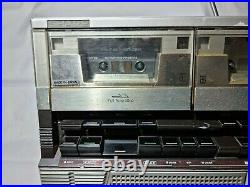 Vintage Gf-555 Sharp Stereo Double Radio Cassette Recorder Boombox -part working