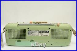 Vintage Green Sharp QT-50 Stereo Radio Cassett Recorder