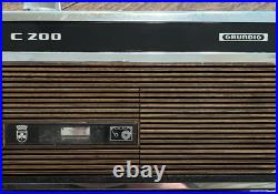 Vintage Grundig C200 Cassette Recorder Player FOR PARTS NOT WORKING