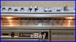 Vintage HITACHI TRK-8290E FM SW MW LW Stereo Cassette Recorder BOOMBOX BLASTER