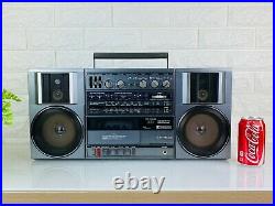 Vintage Hitachi TRK-9100E Stereo Cassette Recorder, Boombox, Ghettoblaster