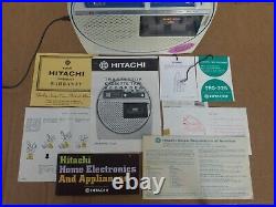 Vintage Hitachi TRQ-225 Cassette Recorder w Original Documentation 1973 RARE