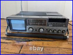 Vintage JVC CX-500 Portable Color TV Radio Cassette Recorder 1981 Powers On