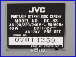 Vintage JVC DC-33 Portable Stereo Disc Center Boom Box Record Cassette Turntable