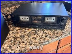 Vintage JVC Dual Cassette Deck Tape Recorder Dolby HX Pro Soft TouchVIDEO Tested