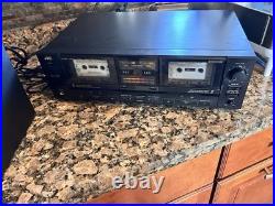 Vintage JVC Dual Cassette Deck Tape Recorder Dolby HX Pro Soft TouchVIDEO Tested