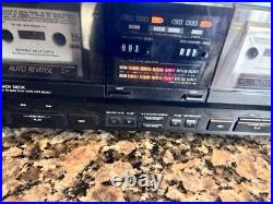 Vintage JVC Dual Cassette Deck Tape Recorder Dolby HX Pro Soft TouchVIDEO Tested