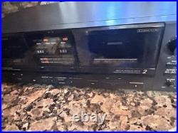 Vintage JVC Dual Cassette Deck Tape Recorder Dolby HX Pro Soft TouchVIDEO Tested