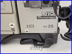 Vintage JVC KY-25 3-CCD Broadcast Camera Head & BR-S411U S-VHS Recorder UNTESTED