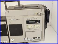 Vintage JVC KY-25 3-CCD Broadcast Camera Head & BR-S411U S-VHS Recorder UNTESTED