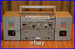 Vintage JVC PC-55 AM FM SW Portable Stereo Cassette Recorder Boombox