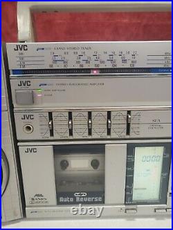 Vintage JVC PC-55JW AM FM SW Portable Stereo Cassette Recorder Boombox