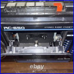 Vintage JVC RC-650 Stereo Radio Cassette Recorder Tape Player Boombox SEE VIDEO Vintage JVC RC-650 Stereo Radio Cassette Recorder Tape Player Boombox SEE VIDEO