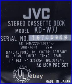 Vintage JVC Stereo Double Cassette Deck Player Recorder Model KD-W7J Vintage JVC Stereo Double Cassette Deck Player Recorder Model KD-W7J