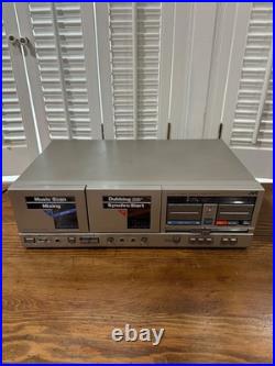 Vintage JVC Stereo Double Cassette Deck Player Recorder Model KD-W7J TESTED