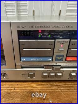 Vintage JVC Stereo Double Cassette Deck Player Recorder Model KD-W7J TESTED
