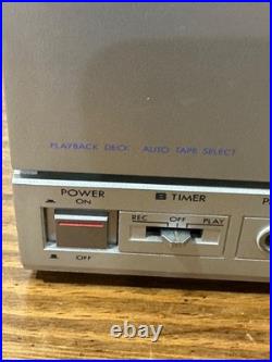 Vintage JVC Stereo Double Cassette Deck Player Recorder Model KD-W7J TESTED