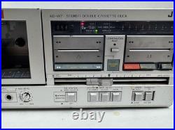 Vintage JVC Stereo Double Cassette Deck Player Recorder Model KD-W7J TESTED