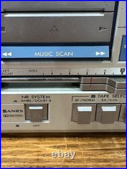 Vintage JVC Stereo Double Cassette Deck Player Recorder Model KD-W7J TESTED