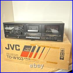 Vintage JVC Stereo Double Cassette Deck (TD-W103) Open Box