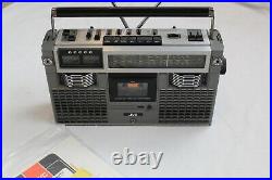 Vintage JVC Stereo Radio Cassette Recorder RD-727JWithC Boombox Paperwork 1980