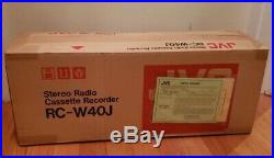 Vintage JVC Steroe Radio Cassette Recorder Boombox RC-W40J New in Box