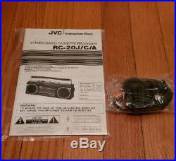 Vintage JVC Steroe Radio Cassette Recorder RC-20J Boombox Open Box