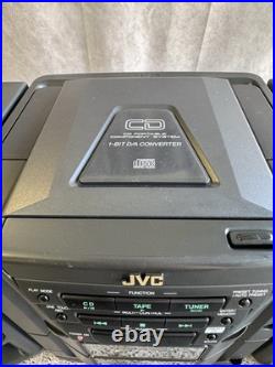Vintage Jvc Pc-x101bk Portable Boombox Cd, Fm, Am, Cassette Recorder Player