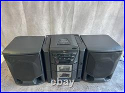 Vintage Jvc Pc-x101bk Portable Boombox Cd, Fm, Am, Cassette Recorder Player