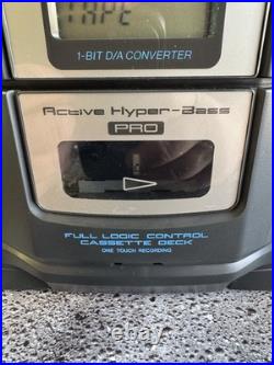 Vintage Jvc Pc-x101bk Portable Boombox Cd, Fm, Am, Cassette Recorder Player