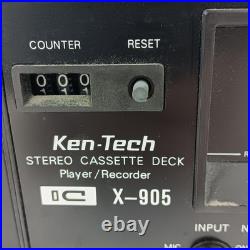 Vintage Ken-Tech X-905 Stereo Cassette Deck Player Recorder VU Meters Walnut