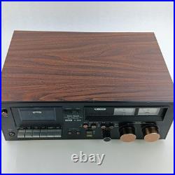 Vintage Ken-Tech X-905 Stereo Cassette Deck Player Recorder VU Meters Walnut