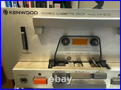 Vintage Kenwood KX 600 Stereo Cassette Deck Record Silver Face No Cable