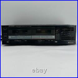 Vintage Kenwood KX-66W Stereo Double Cassette Tape Deck Recorder Power Tested