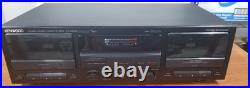 Vintage Kenwood KX-W4050 Dual Cassette Deck Auto Reverse HX Pro Made in Japan
