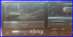 Vintage Kenwood KX-W4050 Dual Cassette Deck Auto Reverse HX Pro Made in Japan